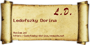 Ledofszky Dorina névjegykártya